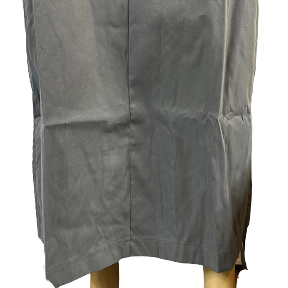 Women Cargo Midi Skirt Gray Medium M Slit Back Pocket Cargo Drawstring Slit - Picture 12 of 16